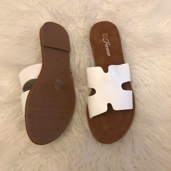 Jolie White Slip On Sandal - Picture 5 of 6